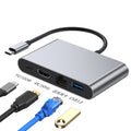 type-c docking station to high-definition 4k30hz network card usb3.0 manufacturer wholesale hub3.0 converter