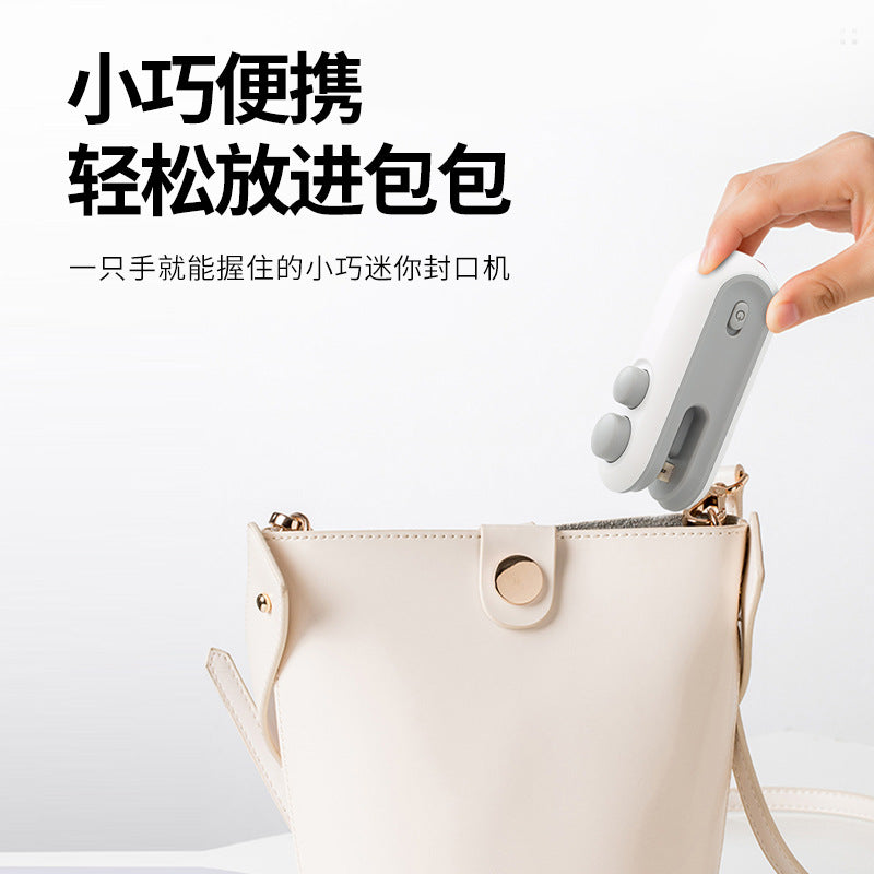Snack sealer - compact handheld heat sealer for home use - mini plastic bag sealer - plastic bag sealing tool