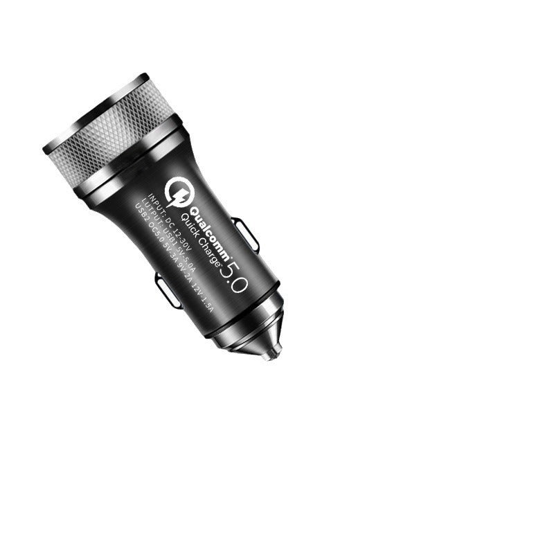 New car fast charging car phone charger vehicle electrical appliances 9v2a dual usb port aluminum alloy car charger head