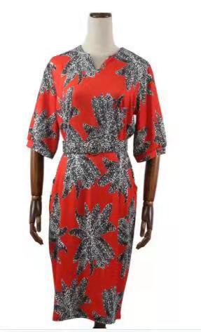 African clothing plus size women's leopard print dress slim fit bodycon midi dress with belt and ruffle sleeves