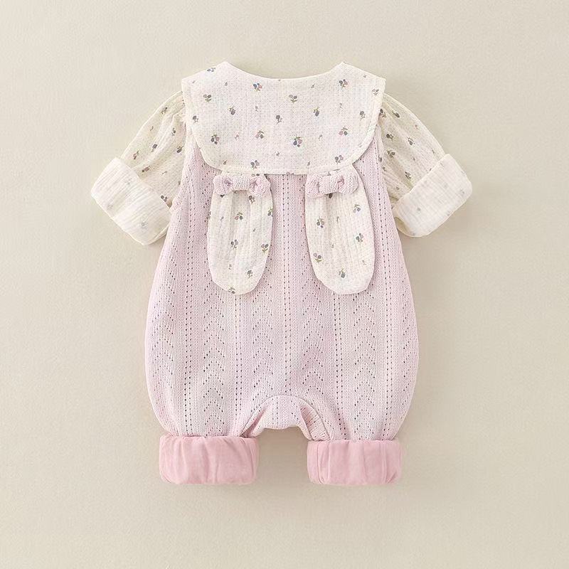 Spring autuminfant super cute baby suit spring style baby shirt clothes overalls outing two-piece set
