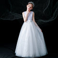 in stockkidslong wedding dress skirt puffy mesh princess skirt 3-15 years old children's clothing performance costume
