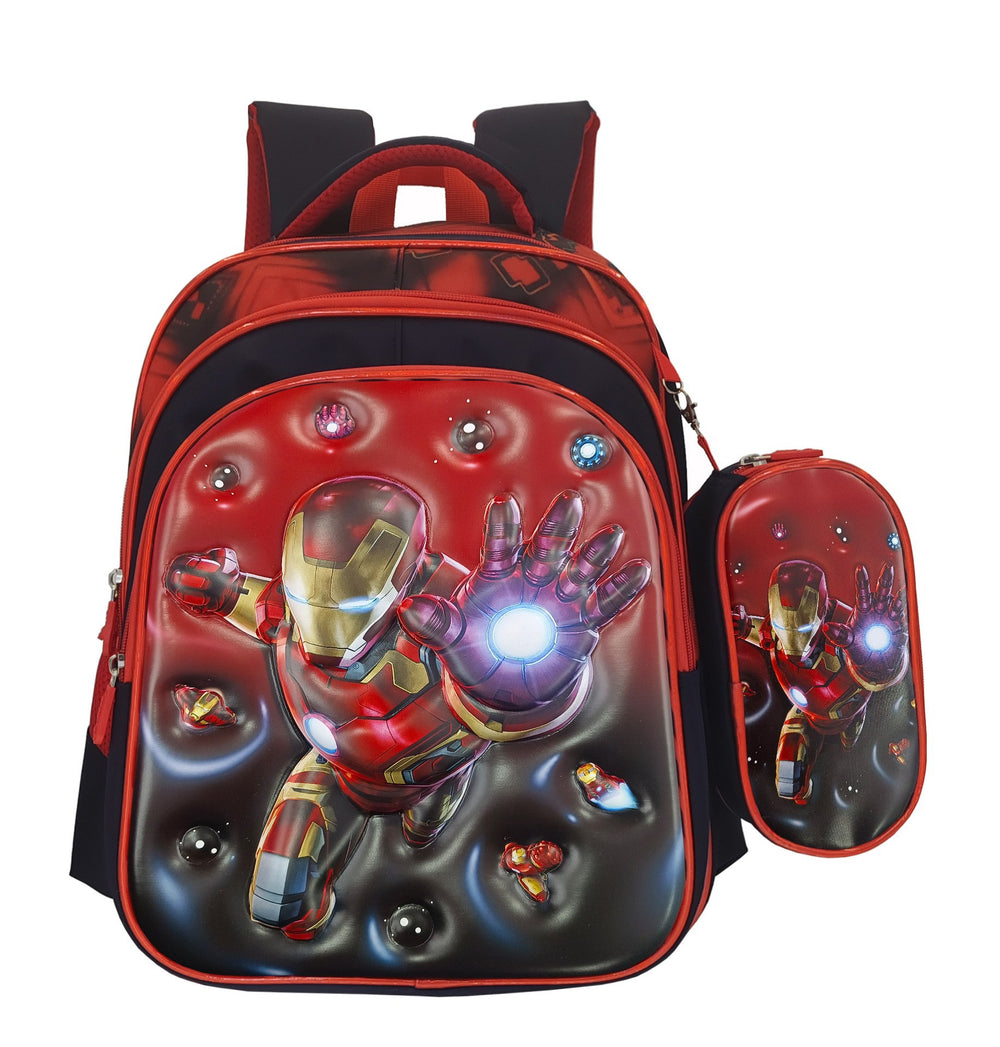 Ready-to-ship cross-border backpack set for grades 3-6. this two-piece backpack features a textured, glossy 3d leather design, perfect for elementary school students and designed to reduce the burden of carrying books