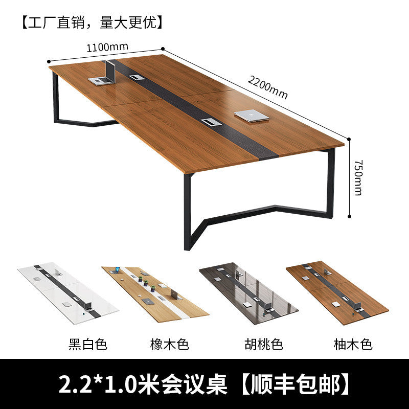 Conference table long table casual modern negotiation table workbench large bench table conference room office desk and chair combination