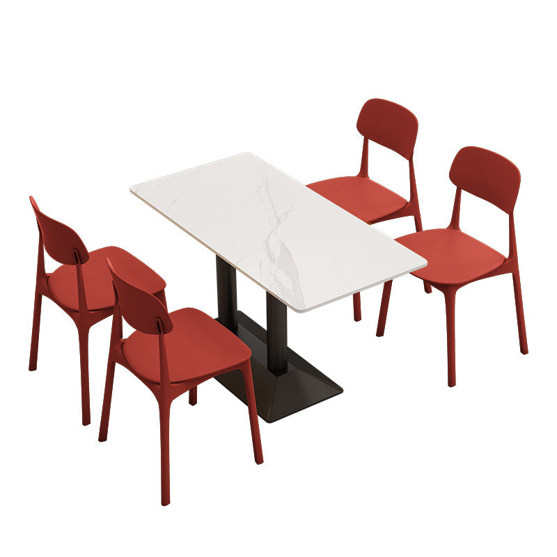 Company staff canteen dining table and chairs student canteen snack bar combination catering commercial 4 staff school restaurant