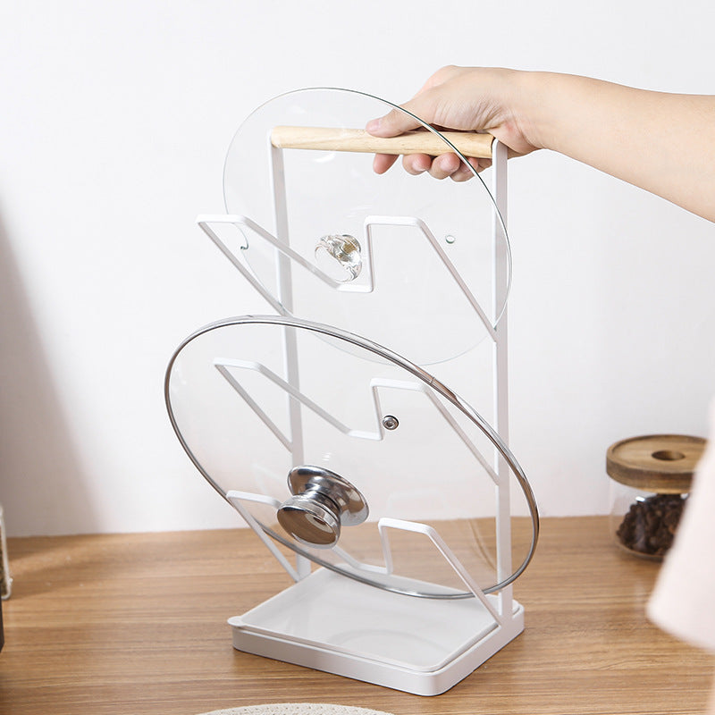 Processing custom creative white drain three-layer lid rack kitchen storage small fresh cutting board rack drain rack