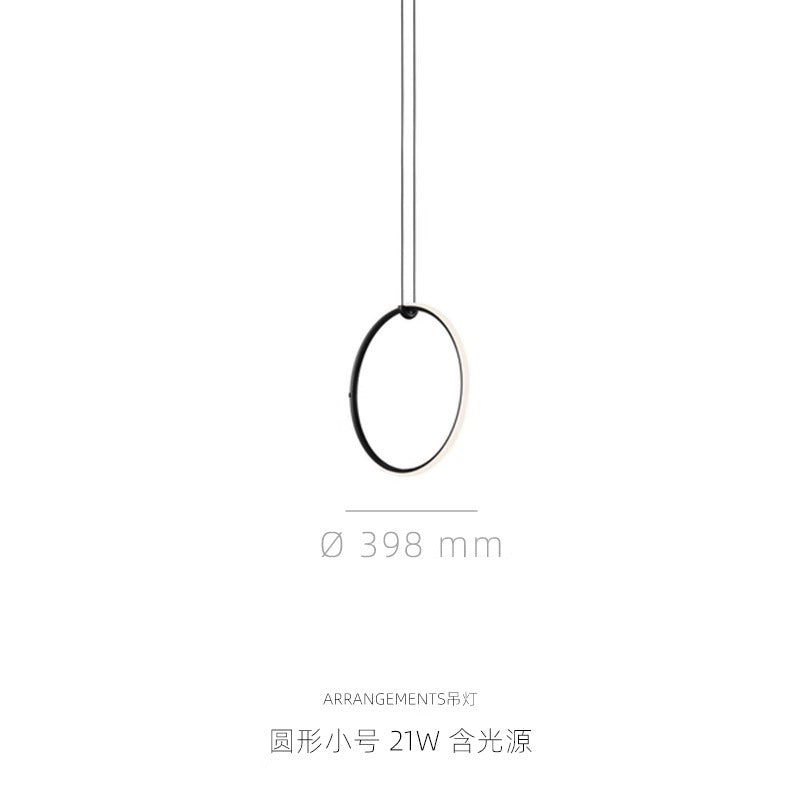 Italian arrangements modern minimalist geometric line restaurant pendant light creative magnetic combination dining table lamp