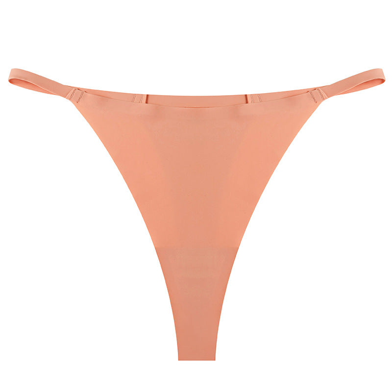 exclusive low-waist seamless sexy thin strap underwear for women one-piece ice silk comfortable breathable quick-drying underwear sports