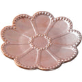 Ins electroplating creative ceramic flower pattern stylish ceramic jewelry storage tray high-looking photo prop display tray