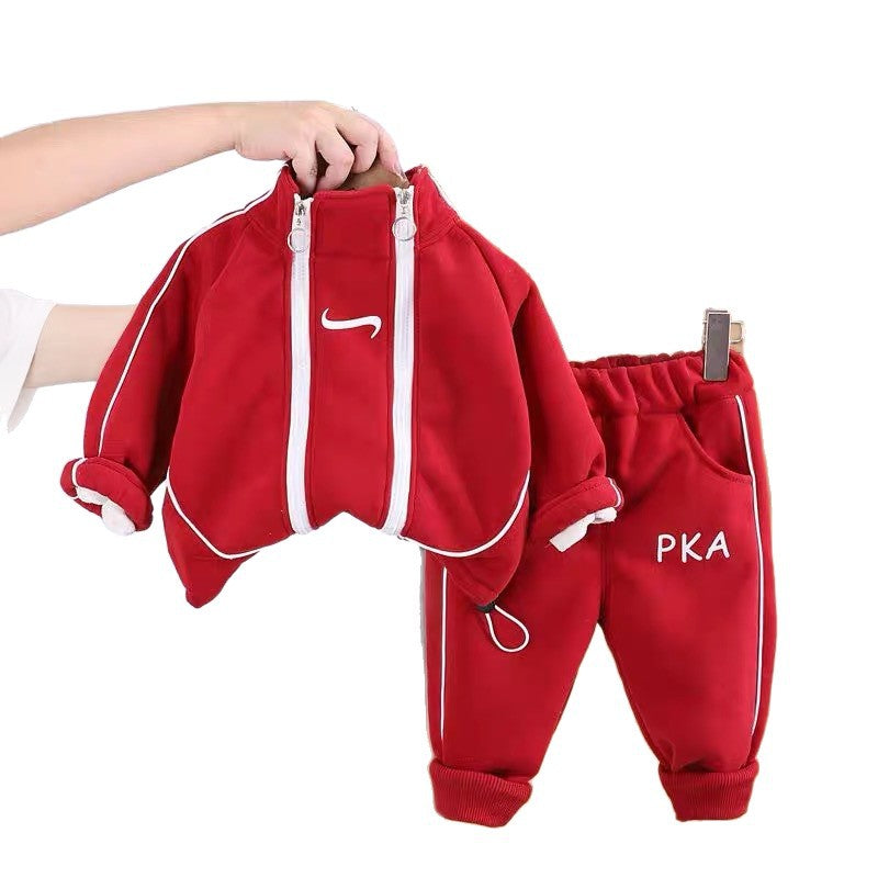 children's clothing: autumn/winter collection for boys and girls -  kids' activewear cartoon print long-sleeve sweatshirt set - wholesale supply