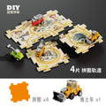 children's diy multifunctional electric vehicle educational toy for boys ages 3-6, construction vehicle model puzzle track car