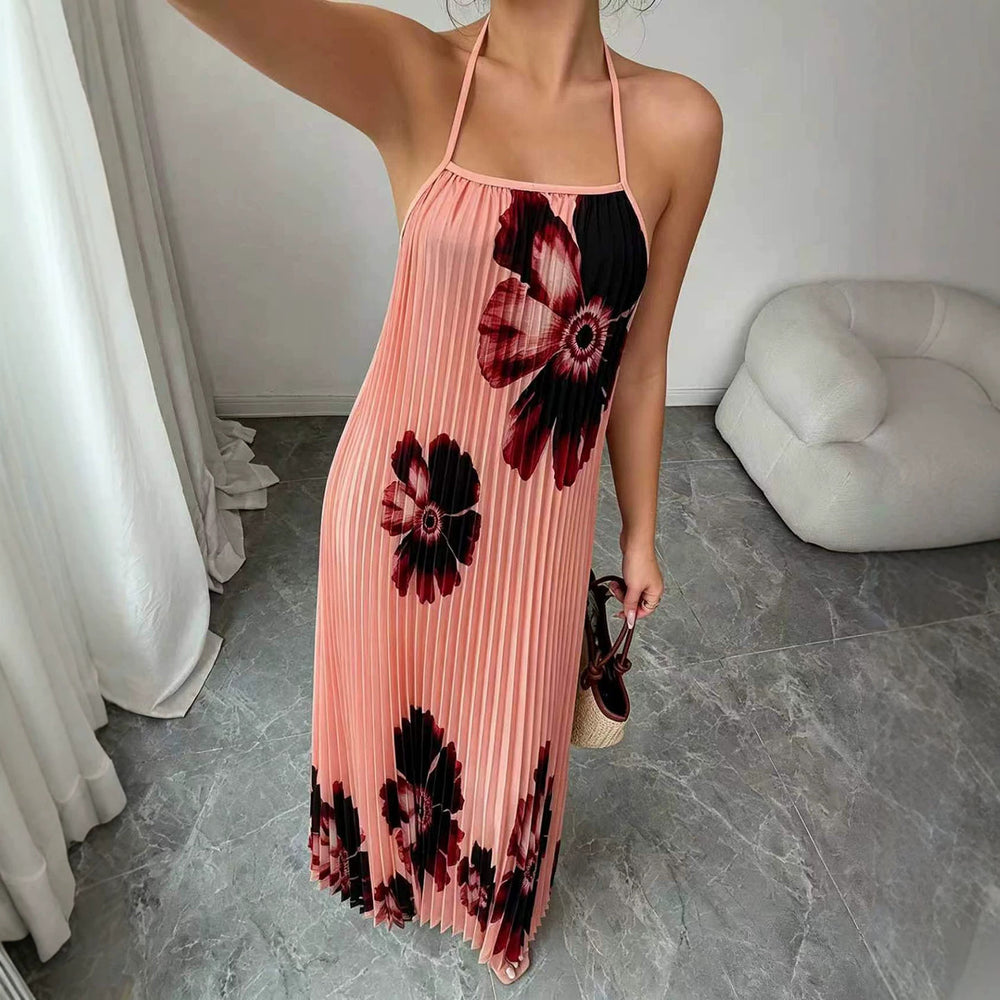 fashion hot-selling suspender skirt for women with adjustable shoulder straps looseprintinglong