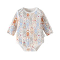 Long-sleeved khaki-cute rabbit [pure cotton]