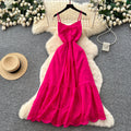 Pure desire french suspender dress for women summer waist slimming lookelegantclassy long skirt holiday style