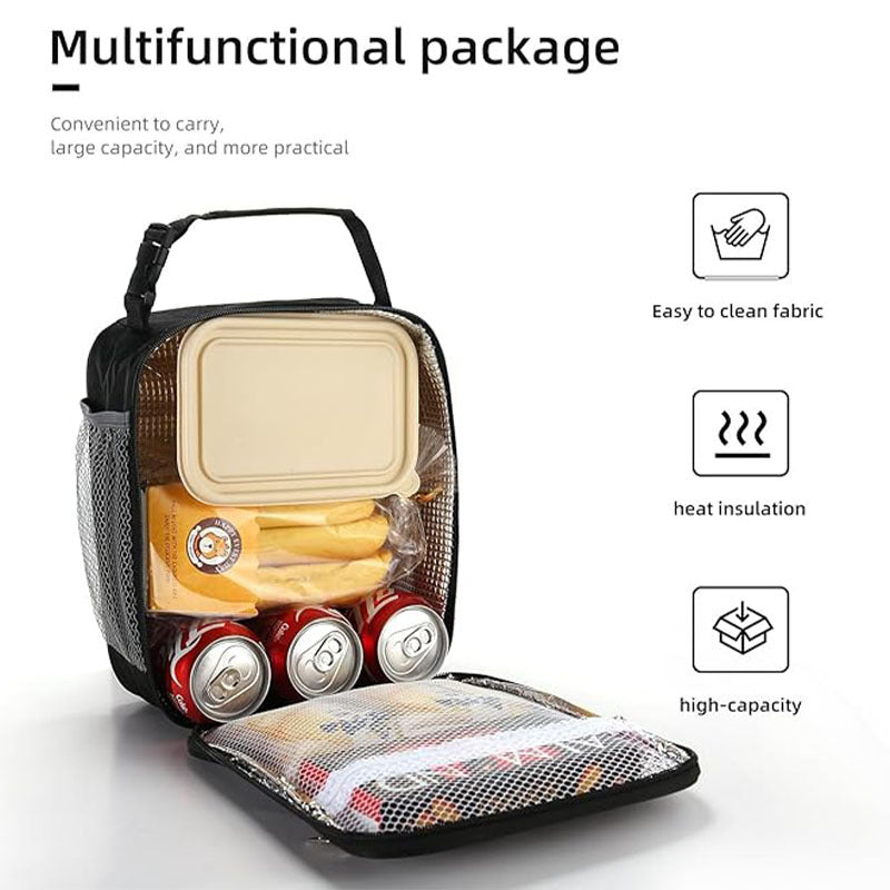 Lunch box bag, portable thermal insulation, thickened waterproof, with rice bag, office worker bento bag, outdoor picnic bag, multi-functional commuting