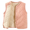 New winter quilted silk fleece vest set - thickened, wearable as outerwear or inner layer, perfect for school uniforms, warm and cozy for boys and girls