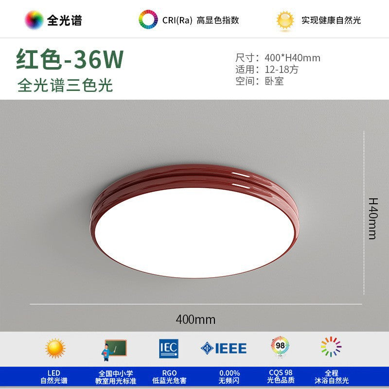 French cream wind bedroom light ceiling light full spectrum eye protection simple study light medieval Bauhaus room lighting