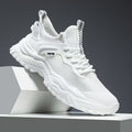 2025 new winter breathable men's shoes - lightweight, thin mesh sneakers with hollowed-out design - white student athletic shoes for men