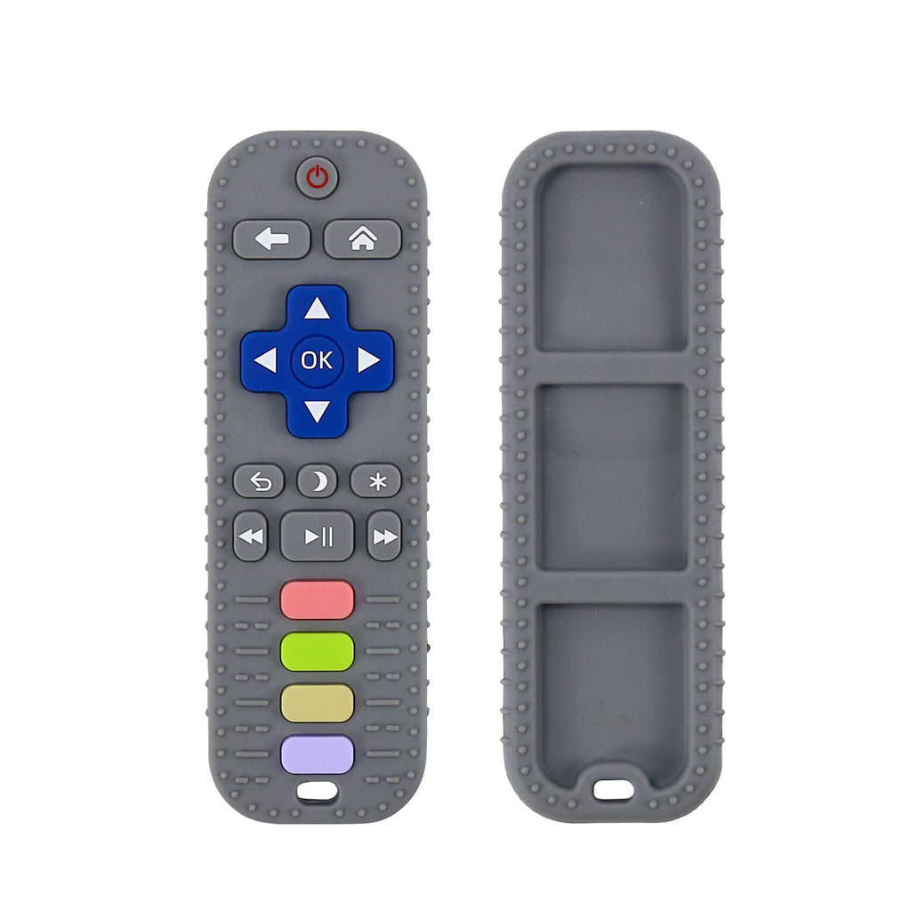 explosive product simulation button remote control baby toothpaste baby anti-eating hand grinding teeth food grade silicone toothpaste