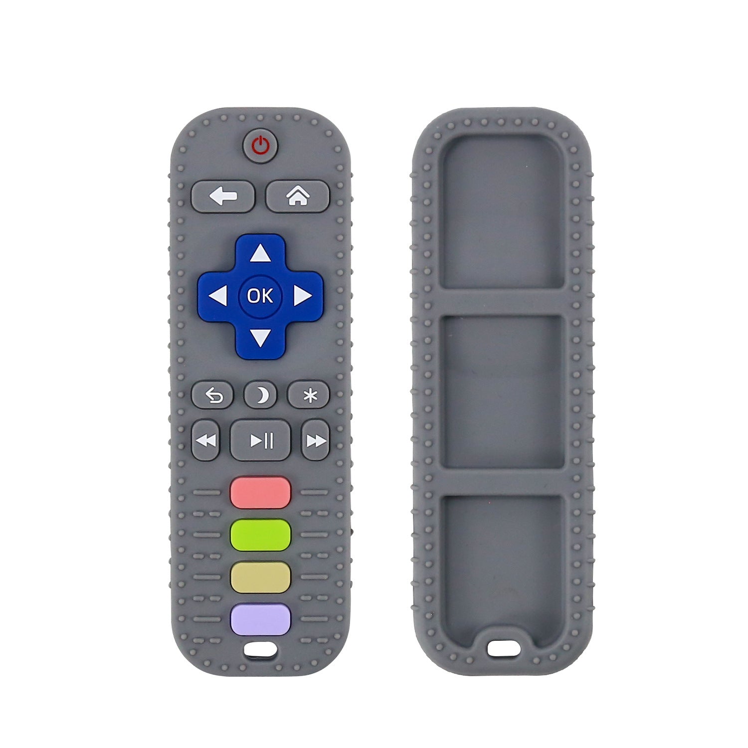 explosive product simulation button remote control baby toothpaste baby anti-eating hand grinding teeth food grade silicone toothpaste