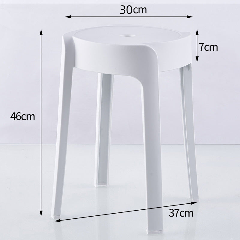 Thickened plastic stool for home strong and durable extra thick stackable casual modern windmill stool spare bench chair
