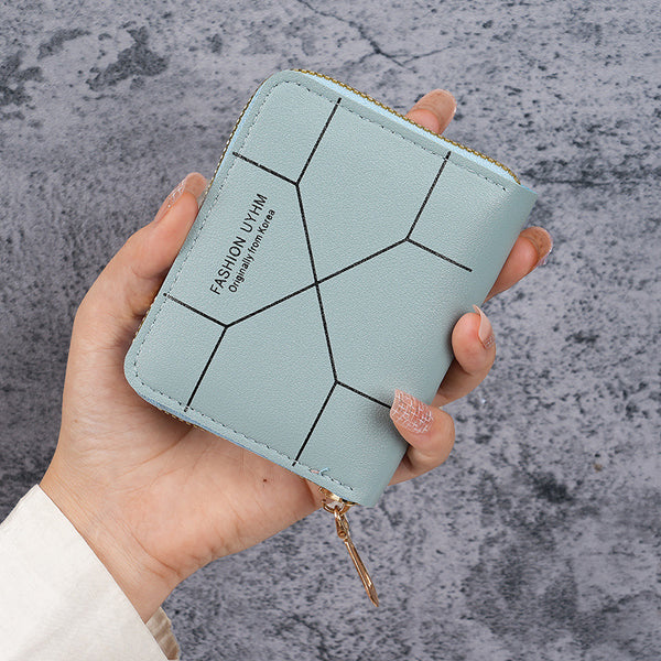 Popular women's wallet short simple card bag wallet mini wallet  pattern zipper change bag wholesale