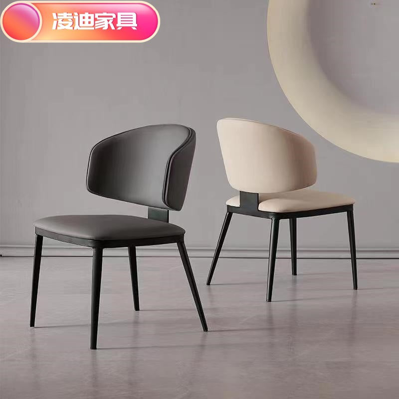 Dining chair cat scratching skin meeting guest area modern simple high-end home dining table and chairs hotel restaurant back chair