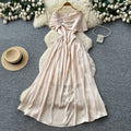 Sophisticated french style red sleeveless dress - women's spring/summer slimming a-line dress - elegant red dress
