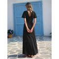 code new arrival  women's original garden of eden v neck short-sleeved silmdress