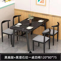 Luxury faux marble commercial dining table - rectangular dining table for wall-mounted use in rental properties, hotels, noodle shops, and restaurants - dining table and chair set
