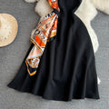 2024 summer chic: vintage-inspired sleeveless a-line dress - round neck, cinched waist, slimming fit, elegant maxi dress
