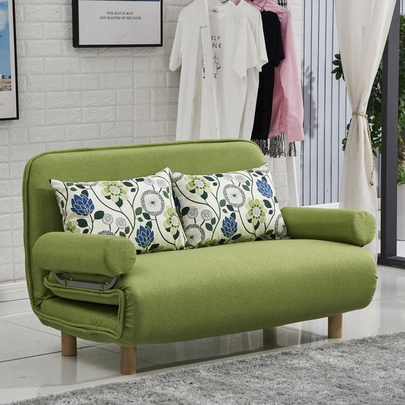 Foldable and detachable washable small apartment living room minimalist modern double/single multifunctional cat paw leather sofa bed - free shipping