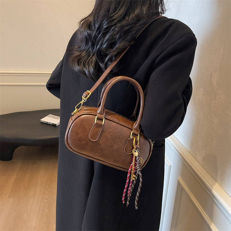 Fashion women's handbags women's 2025 new popular retro women's bags, high-end temperament simple and versatile women's messenger bags