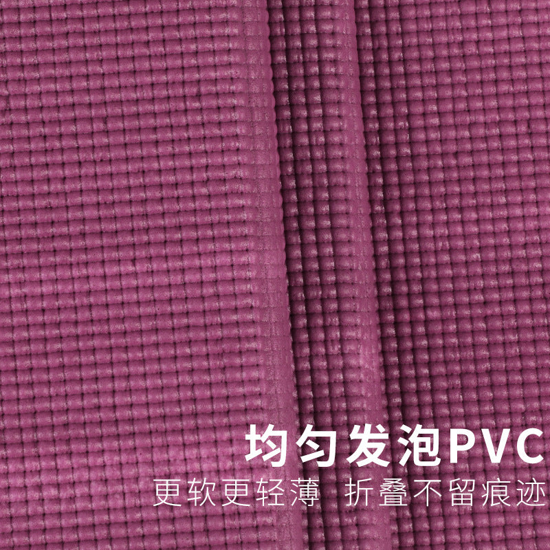 Pvc foldable yoga mat student nap mat fitness mat non-slip 4mm thin sports outdoor picnic mat foldable
