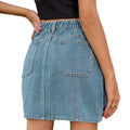 Fashion cross-border export women's summer new style  independent station washed workwear denim short skirt skirt