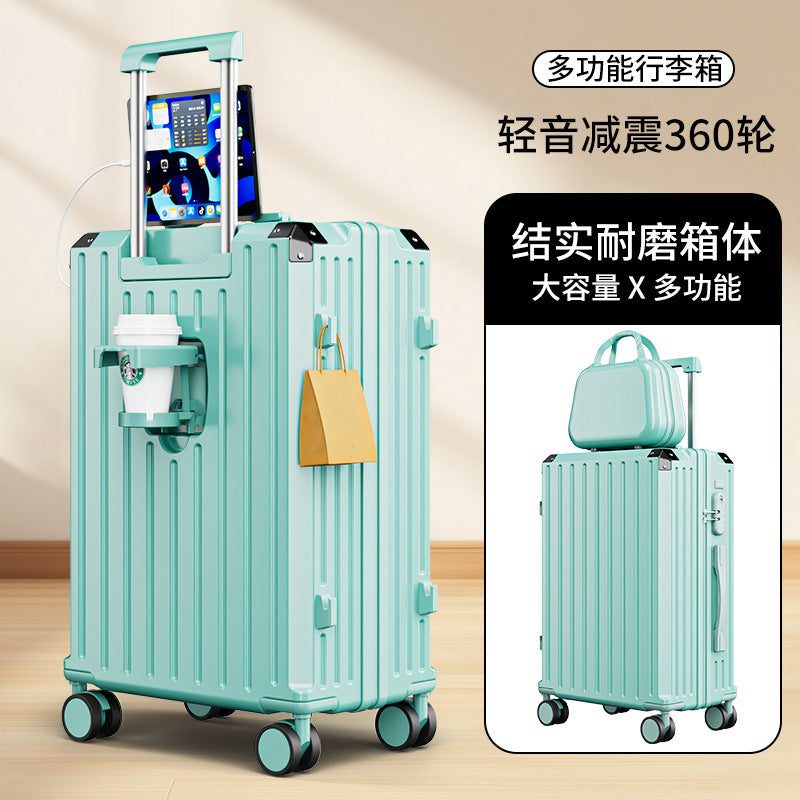 New suitcase 24-inch student trolley suitcase universal silent wheel suitcase large capacity boarding password case