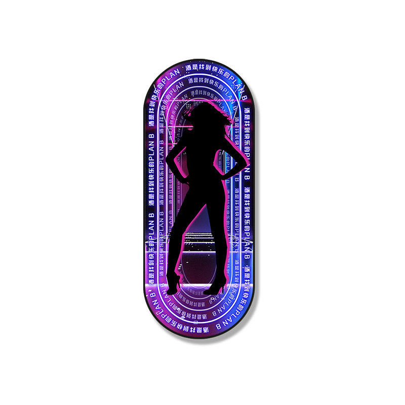 Bar nightclub sexy beautiful woman led ambient light hanging painting KTV tavern box club luminous abyss mirror decorative painting