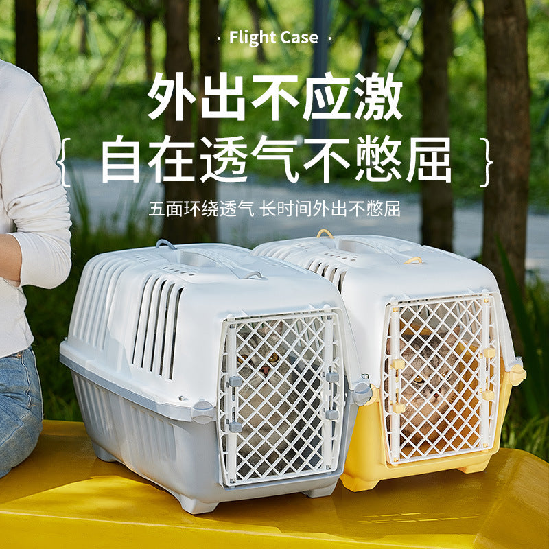 New pet air box wholesale large portable car pet bag Meow air freight box portable out pet box