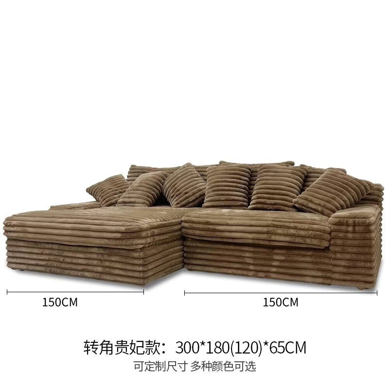 Amazon's same style accessible luxury fabric sofa living room for home reception l-shaped block free combination lazy sofa