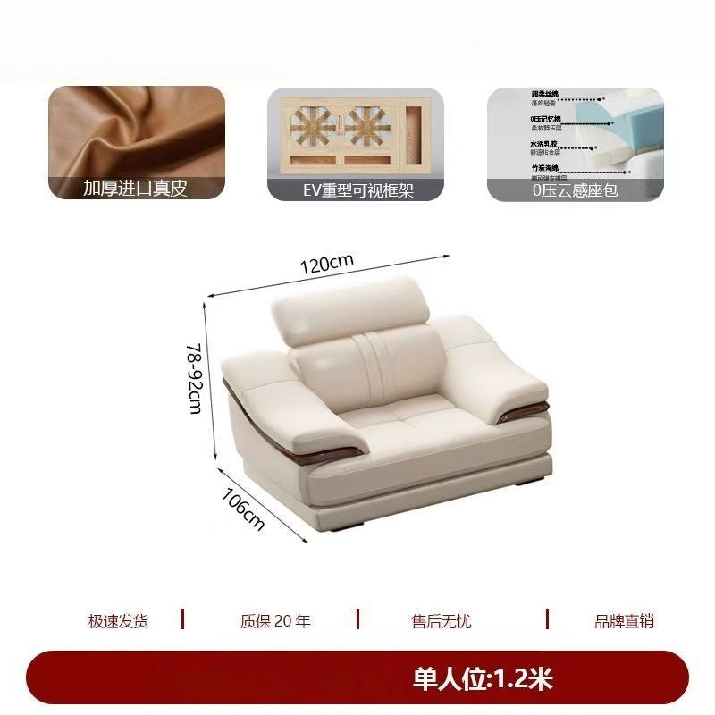 2025 new genuine leather sofa set, modern leather furniture for home living room, top grain cowhide sofa