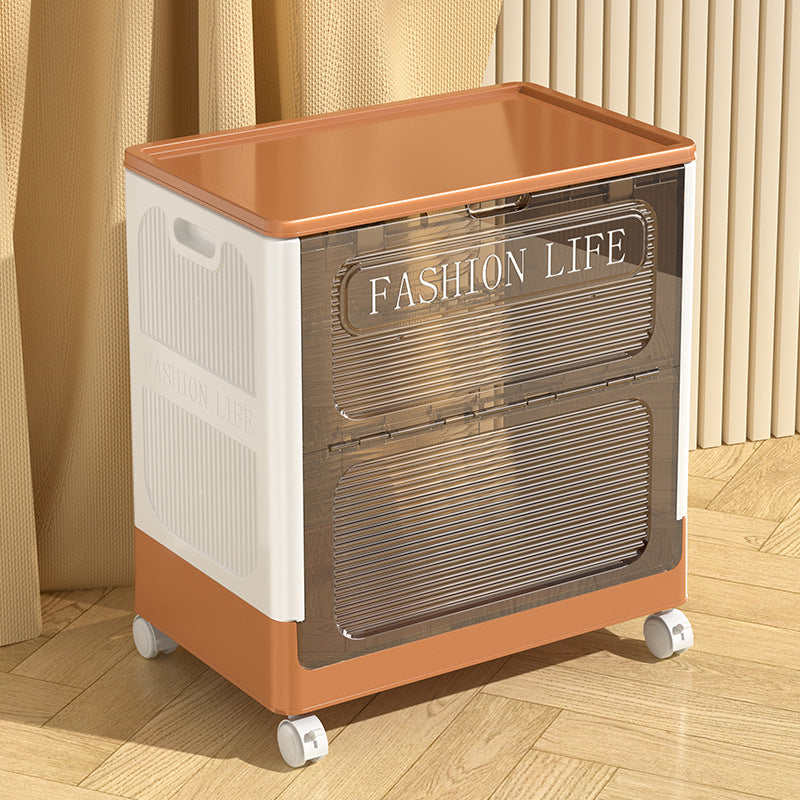 Customized clothes storage box, large capacity storage basket, household flip cover finishing box, foldable quilt storage cabinet