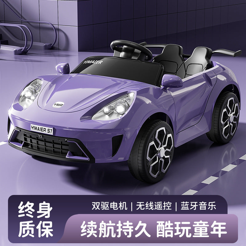 New children's electric car baby four-wheel remote control toy car boys and girls can sit electric car charging stroller