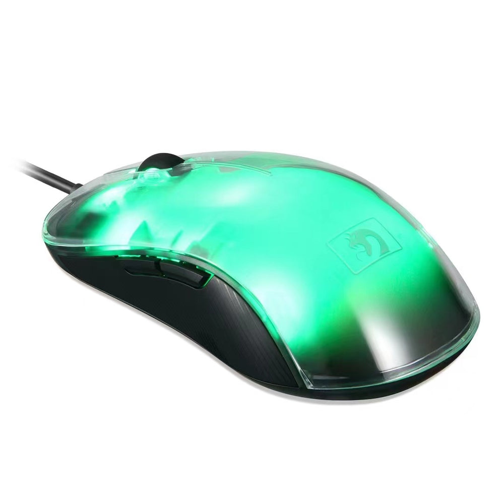Xinmeng m368 ice crystal gaming mouse transparent rgb luminous 6d computer macro programming gaming office mouse