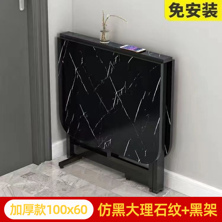 Foldable dining table set - space-saving, multi-functional, portable table and chairs for small apartments - rectangular dining table with four chairs