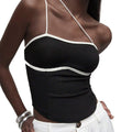 export women's clothing unique sense of design camisole spring and summer sexy one-sided sling sleeveless tops