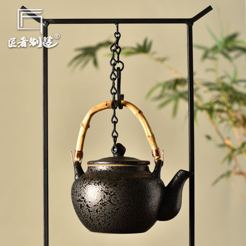 Stove tea kettle suit complete set of cast iron charcoal stove liangyi hook charcoal stove boiling water ceramic for home teapot handle kettle