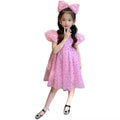 Girls' chic princess dress - korean style, trendy butterfly knot, summer new arrival, fashionable big kids' tulle dress, trendy style