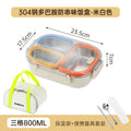 304 stainless steel lunch box - perfect for office workers and students - prevents food odor mixing, microwave-safe, and keeps food warm