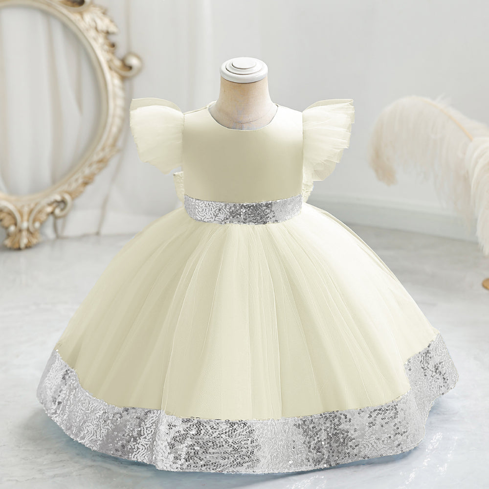 Export ready-made tulle sequinkids dress princess dress baby girl christmas dress baby dress