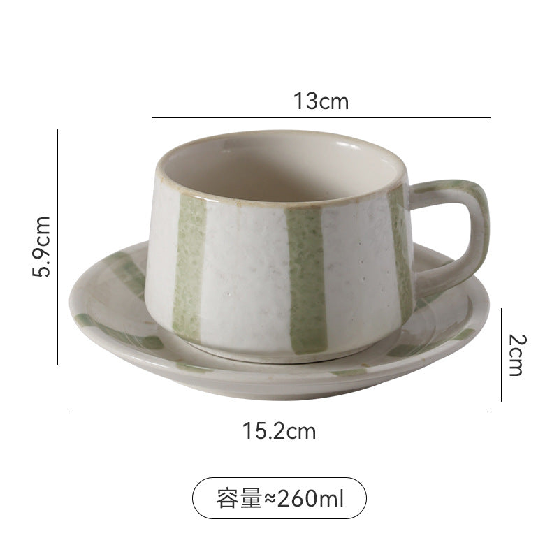 Nordic retro underglaze ceramic coffee cup exquisite afternoon tea milk gift cup and saucer set mug